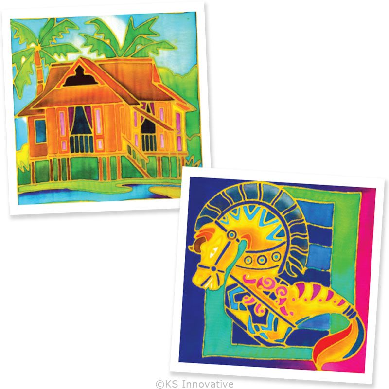 Babyyaya Batik Painting 2-in-1 Set Kids Art & Craft Set DIY Batik Lukisan 2 dalam 1 Mainan anak-kanak Kraf Tangan 蜡染画二合一套装