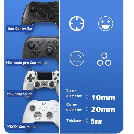 IINE Controller Thumb Grip Ring for IINE Pro Controller Nintendo Switch Pro Controller PS4 XBOX ONE