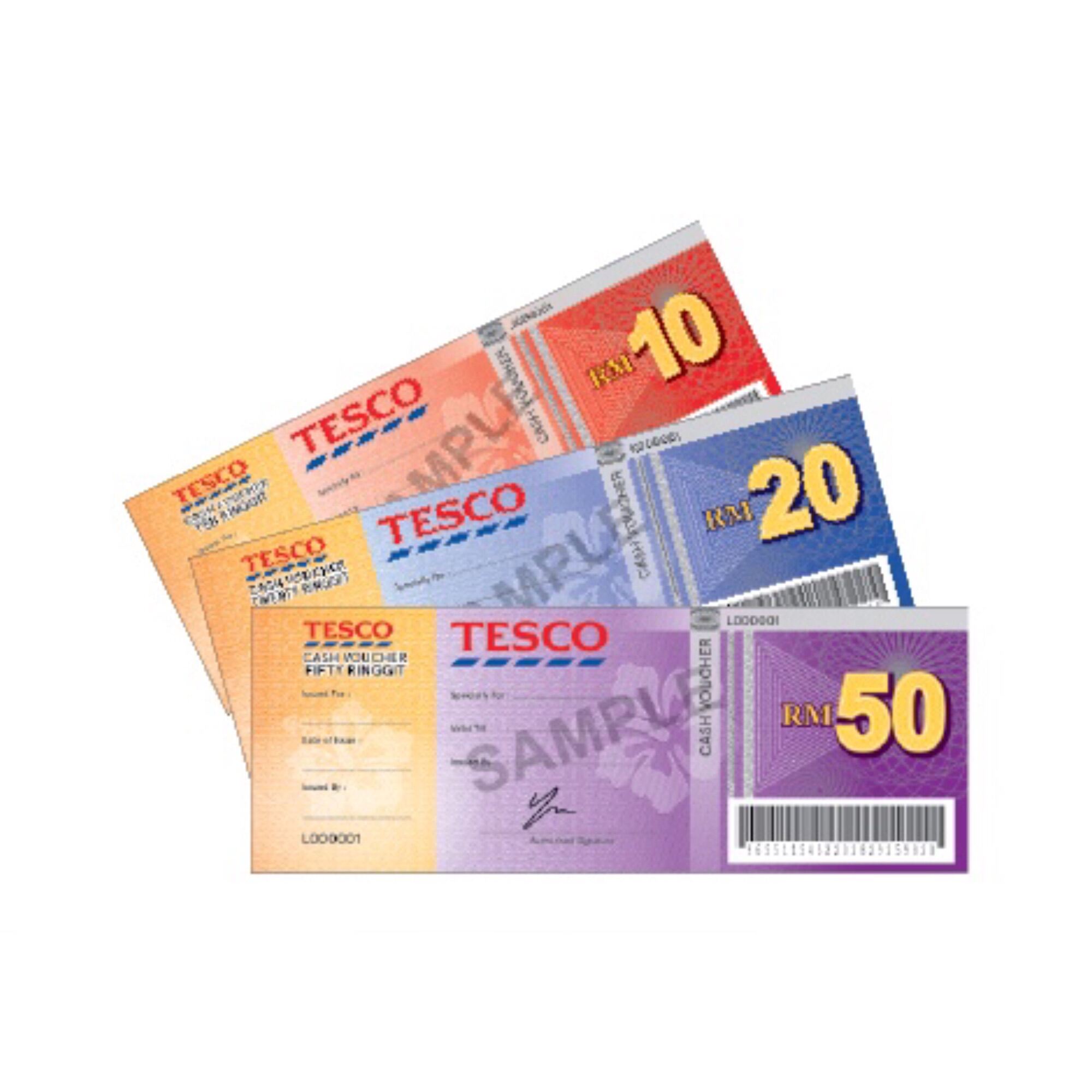 可在全马的 Lotus 当现金使用 Lotus Voucher 代金券 5pcs*RM10 (Total=RM50) 2027exp