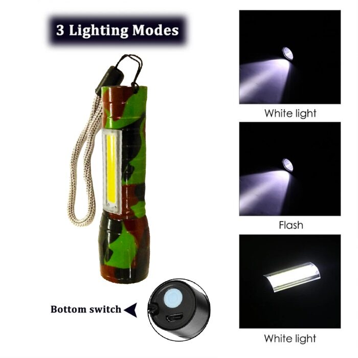 HAIRperone USB Mini Flashlight Torchlight Flash Torch Light LED Rechargeble