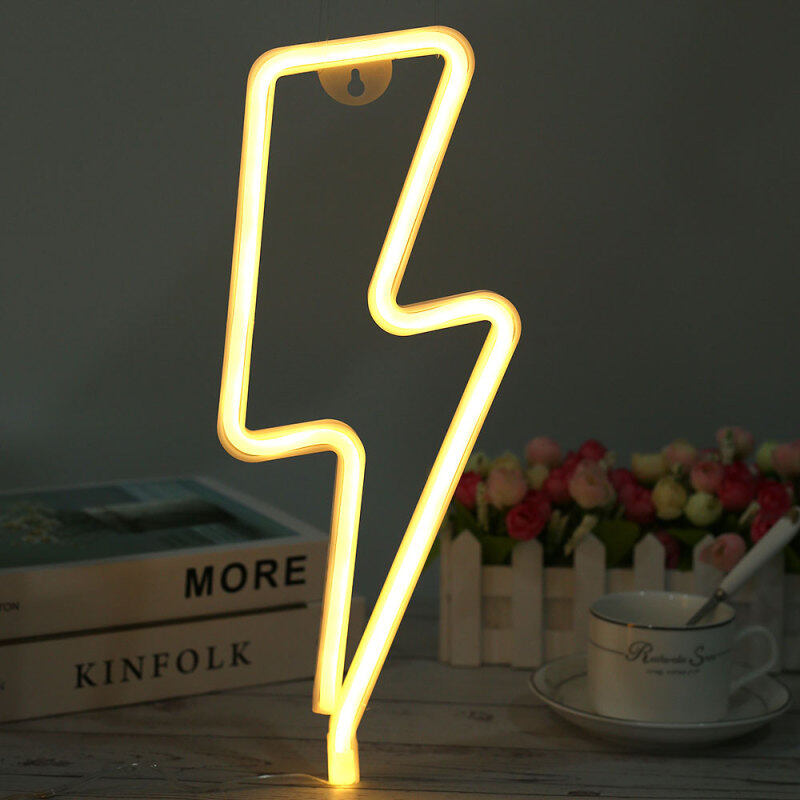 Sáng Tạo LED Neon Ánh Sáng Lightning Bolt Neon Đăng Tường Ánh Sáng Neon Lights Đối Với Trang Chủ Đảng Giáng Sinh