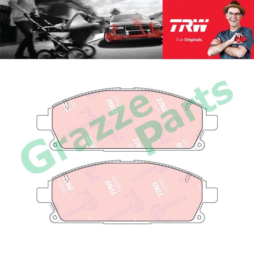 TRW Brake Pad Front for GDB3312 / GDB3293AT for Nissan X-Trail Year 2001 Serena C24 Elgrand 3.5