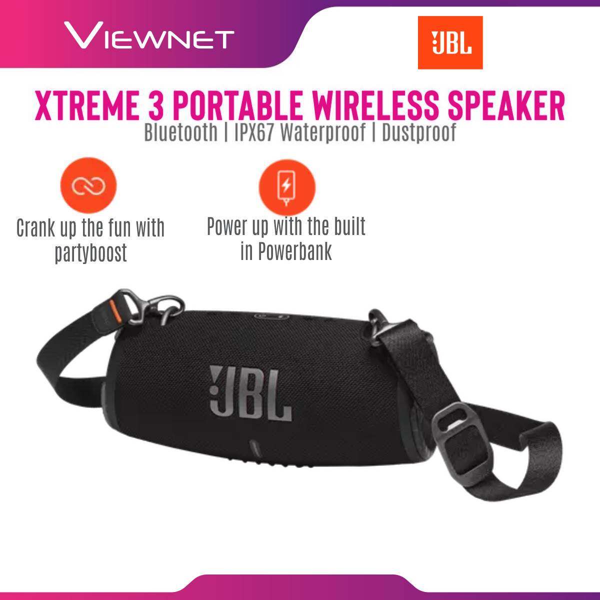 JBL Xtreme 3 Wireless Portable Speaker with IPX67 Waterproof and Dustproof , 15 Hours Playtime