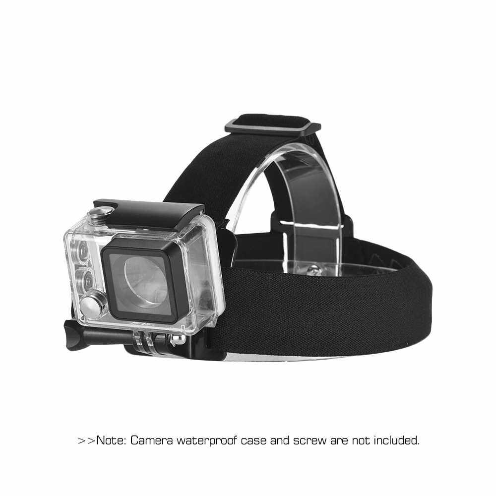 Adjustable Anti-Slip Action Camera Head Strap Headband Mount for GoPro hero 7/6/5/4 SJCAM /YI (Black)