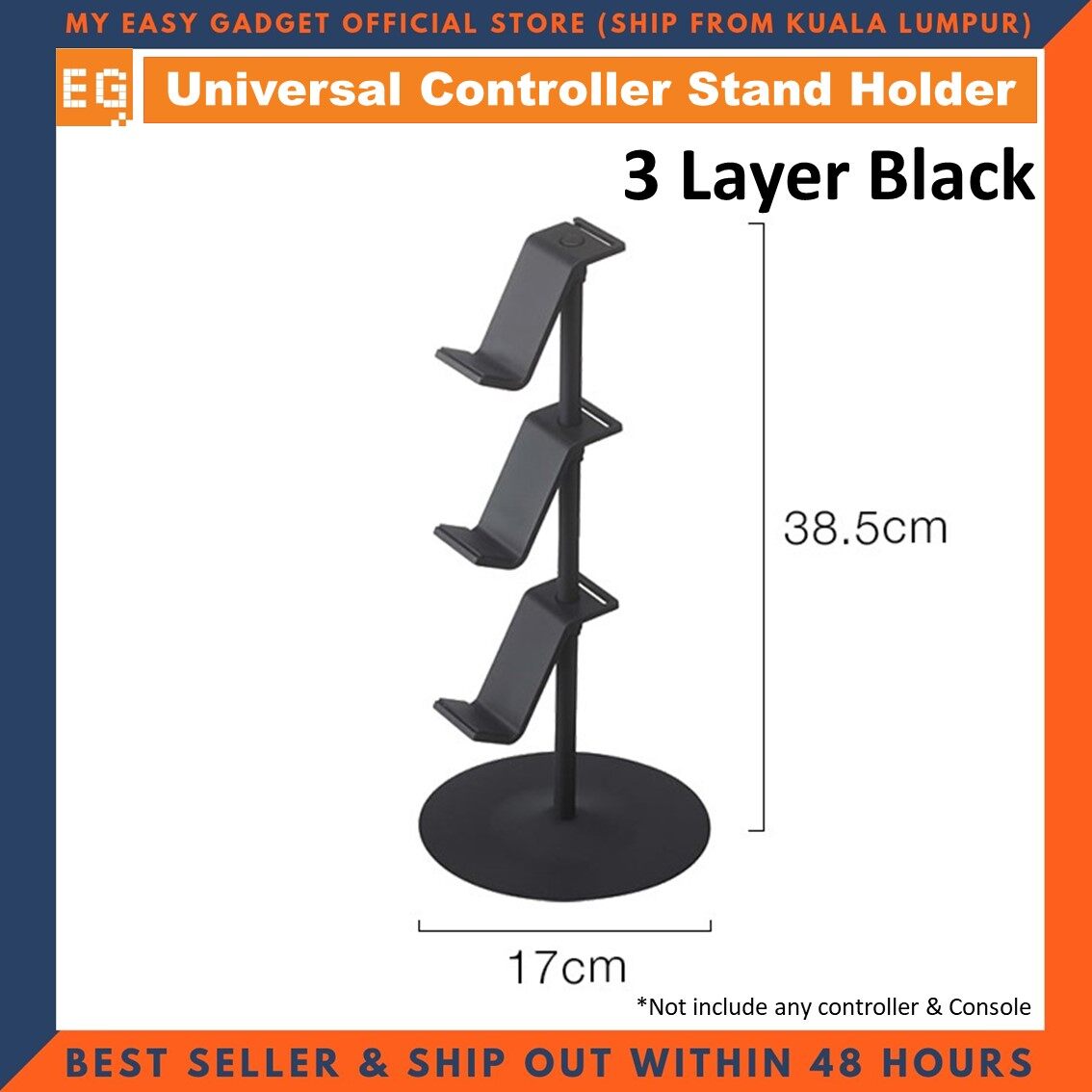 3 Layer Controller Stand Adjustable Game Controller Headset Hanger for All Universal Gaming PC Accessories