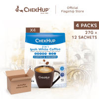 Chek Hup 2 in 1 Ipoh White Coffee & Creamer 27g x 12s [Bundle of 4]