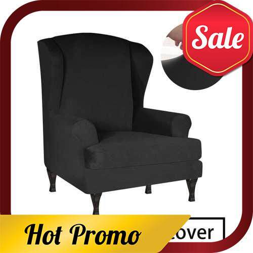 Sofa Cover Stretch Recliner Chair Cover Furniture Protector Couch Soft with Elastic Milk Silk Fabric (Black)