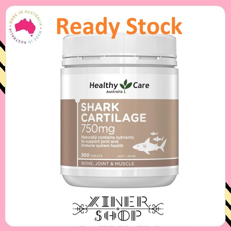 [Import From Australia] [Ready Stock EXP 11/2023] Healthy Care Shark Cartilage 750mg ( 200 Tablets )