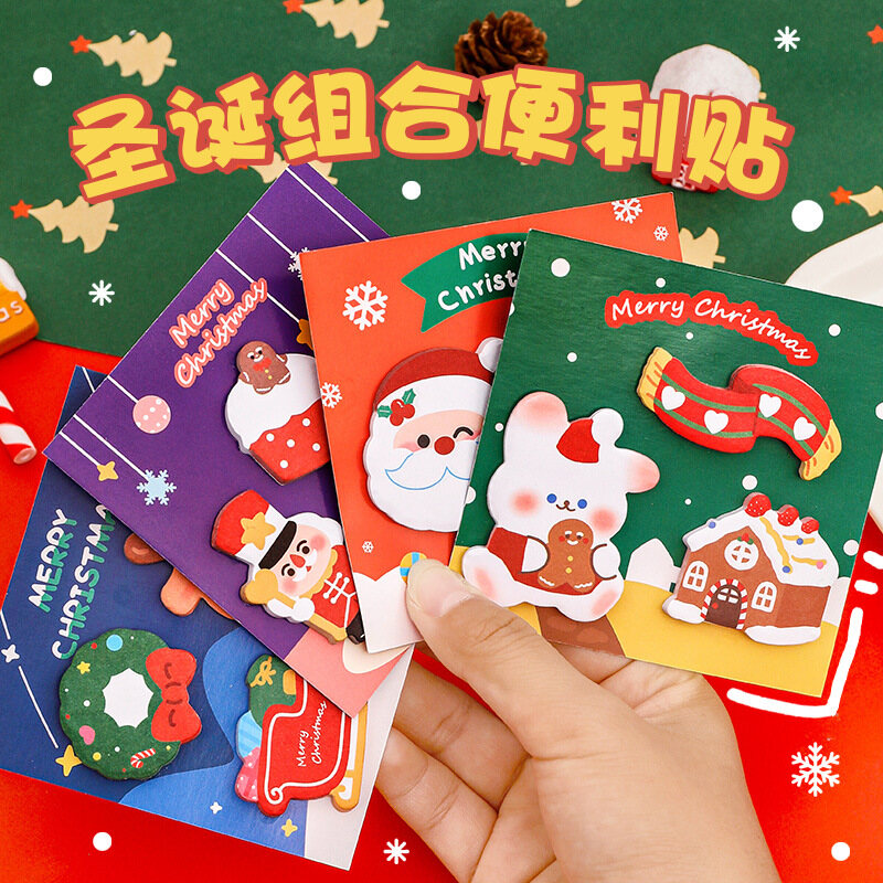 60 tờ phim hoạt hình Giáng sinh ghi chú ghi chú sinh viên ghi chú tay dễ thương tài khoản Post-it ghi chú Quà Tặng Xmas