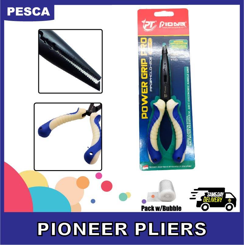 PESCA - PIONEER Power Grip Pro (PPGPHCLG-202) Pionner Fishing Plier Fishing Tools Fishing Accessories 7" Pliers