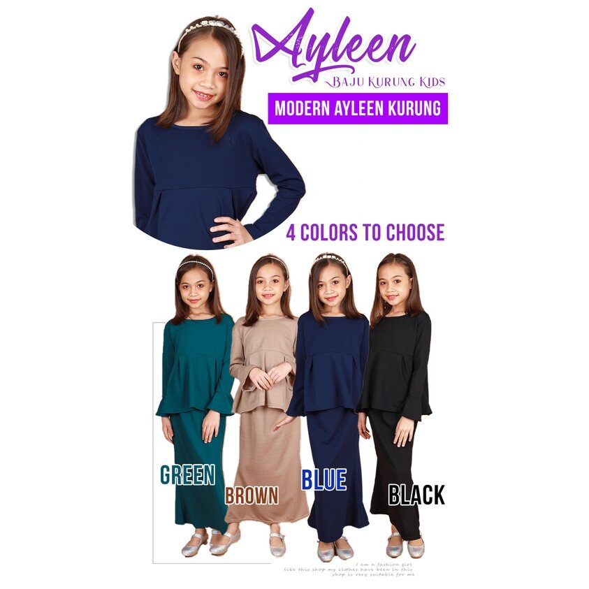 Ayleen Kids Baju Kurung Modern New Arrival