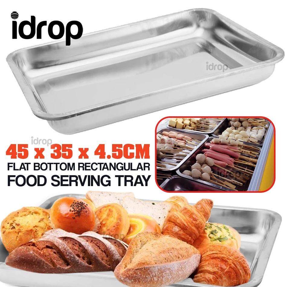 idrop Flat Bottom Rectangular Food Serving Tray [ 45 x 35 x 4.5cm ]