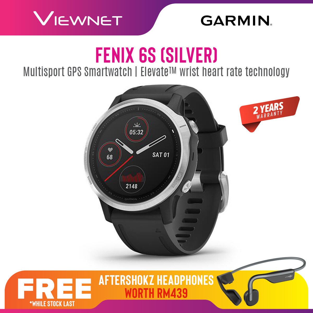 (NEW 2019/ 2020) Garmin Fenix 6s, Fenix 6s Pro Solar (NEW) Multisport GPS Smartwatch With Elevateâ„¢ wrist heart rate technology