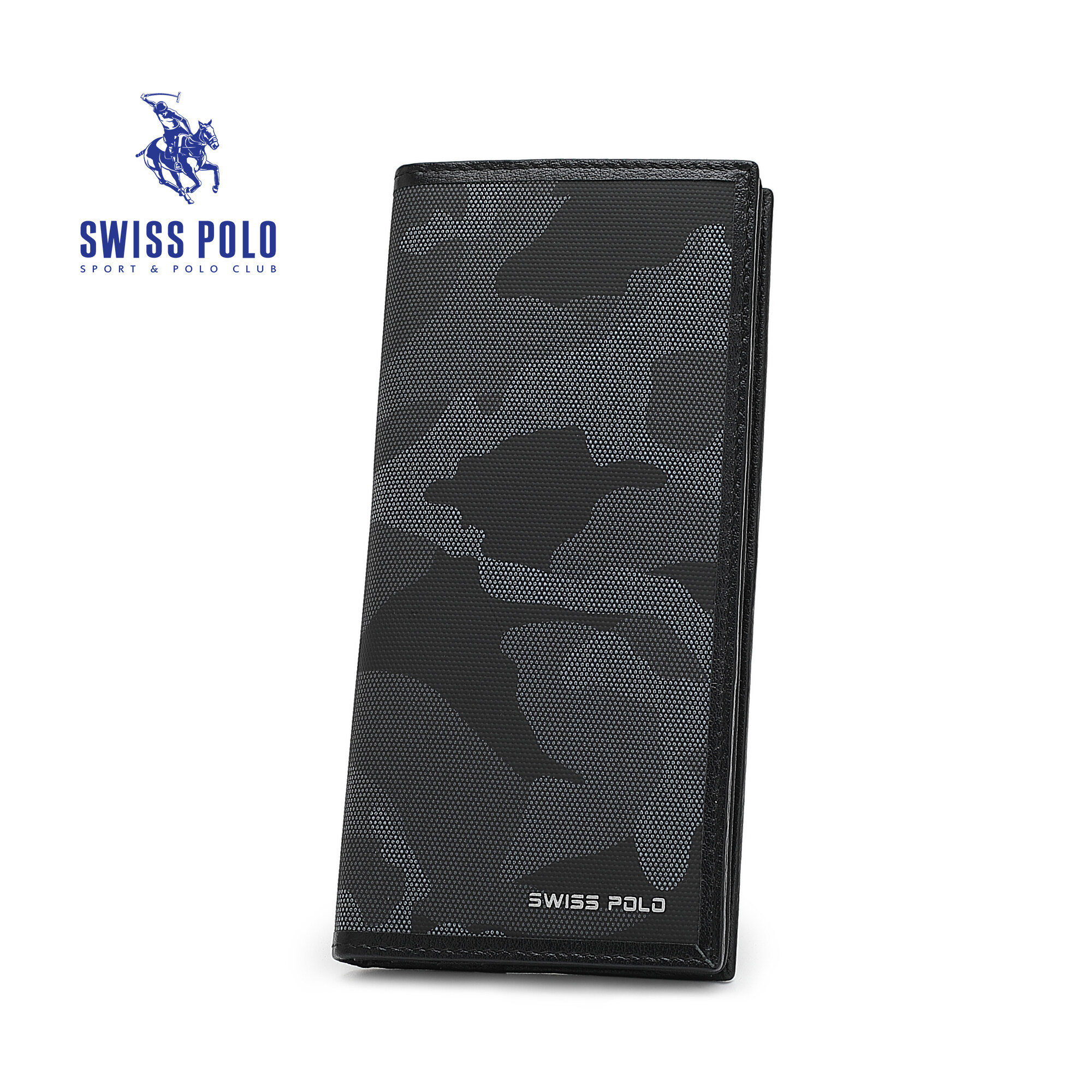 SWISS POLO Genuine Leather RFID Long Wallet SW 183-1 BLACK