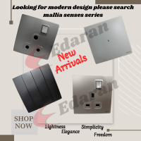 (NEW MODEL) LEGRAND MALLIA SENSES SWITCH (MATT WHITE) - 1  2  3  4 GANG AND HEATER