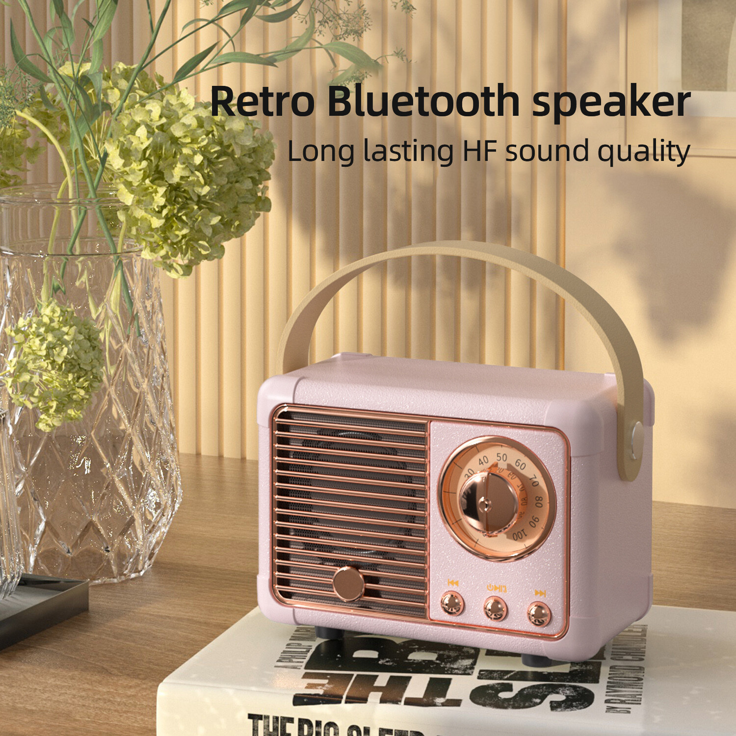 Hm11 bluetooth mini loa 5.0 di động bluetooth loa có thể sạc lại đẹp bluetooth stero loa siêu trầm thẻ hỗ trợ tf, rađiô usb, hands-free chức năng gọi với dây đeo