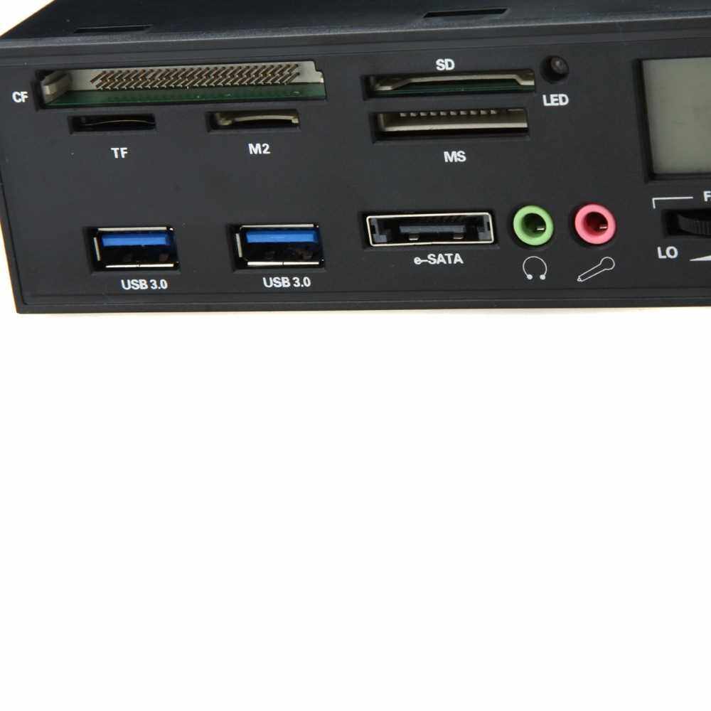 5.25" USB 3.0 e-SATA All-in-1 PC Media Dashboard Multi-function Front Panel Card Reader I/O Ports (Standard)