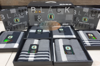 GAJAH DUDUK BLACK & WHITE Kain Sarung Pelikat Premium / Kotak Premium HITAM PUTIH