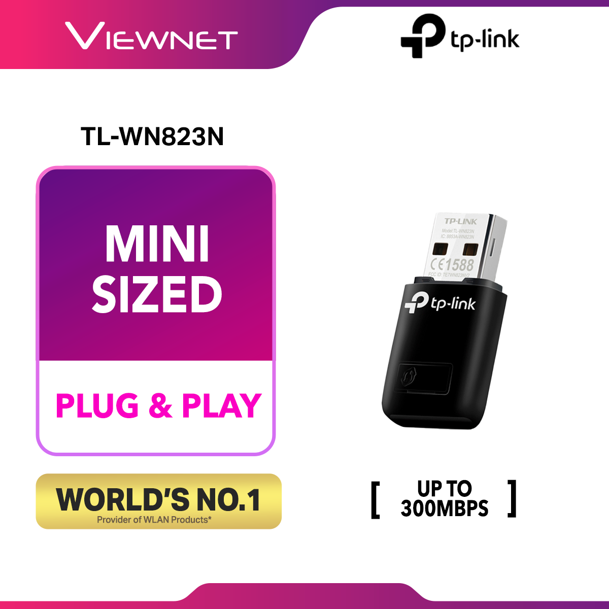TP-LINK TL-WN823N Mini USB Wireless WIFI adapter with Soft AP, 300Mbps