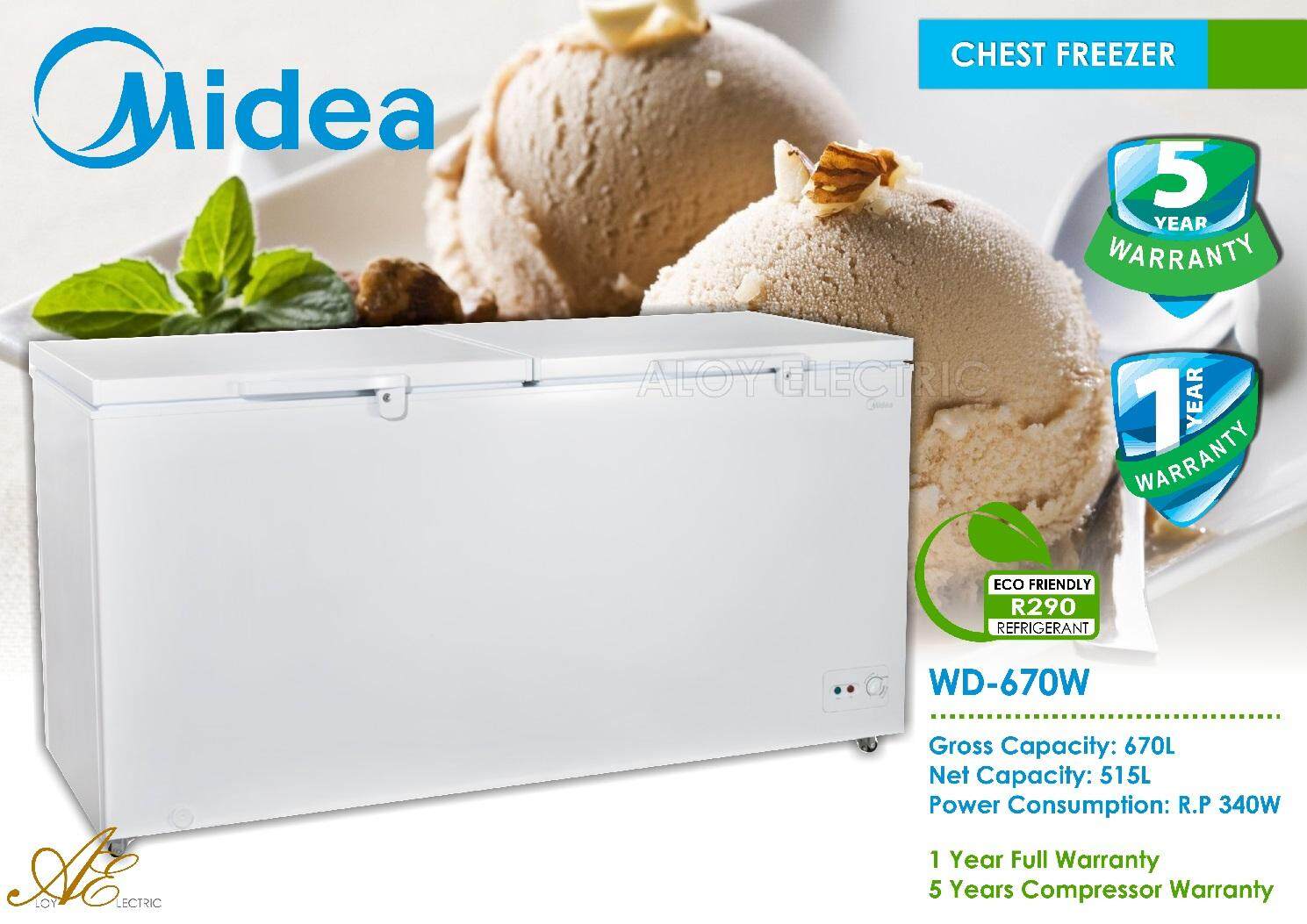 New Collection Peti Sejuk MIDEA CHEST FREEZER WD-670W 515L 2020 New Collection Peti Sejuk MIDEA CHEST FREEZER WD-670W 515L 2020