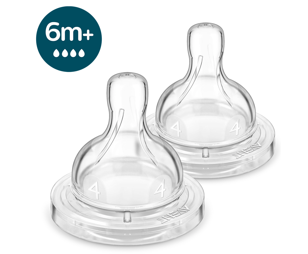 Philips Avent Teats Classic + Anti-Colic Slow 0m+ / Medium 3m+ / Fast 6m+ / Vari 3m+ / Thick Feed 6m+ Flow Baby Teat