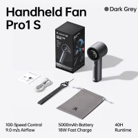 「NEW」JisuLife Handheld Fan Pro1S 40H Long Battery Portable Rechargeable Bladeless Mini Fan 100 Speeds Strong WInd Fast Charge for Outdoor Commute Summer Day Gift