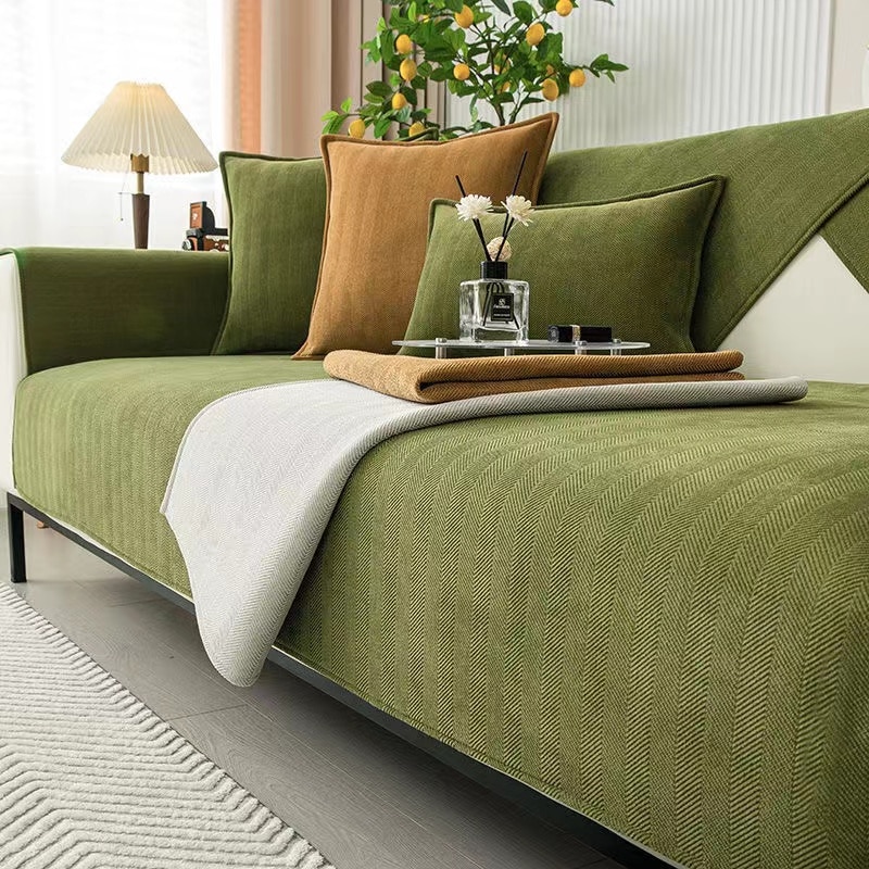 Bọc ghế sofa Cho L Hình Dạng Sofa 2 3 4 Chỗ Ngồi chống trượt Chenille Slipcover Cho nội thất phòng khách Bảo Vệ