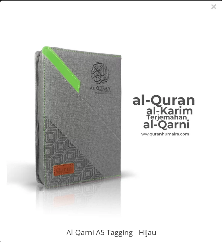 AL QURAN AL QARNI (TAGGING) | EDISI DIARI ZIP, SAIZ A5 | Quran Terjemahan & Tajwid, Sesuai Hantaran Kahwin, Tunang, Hadiah Birthday, Anniversary Gift