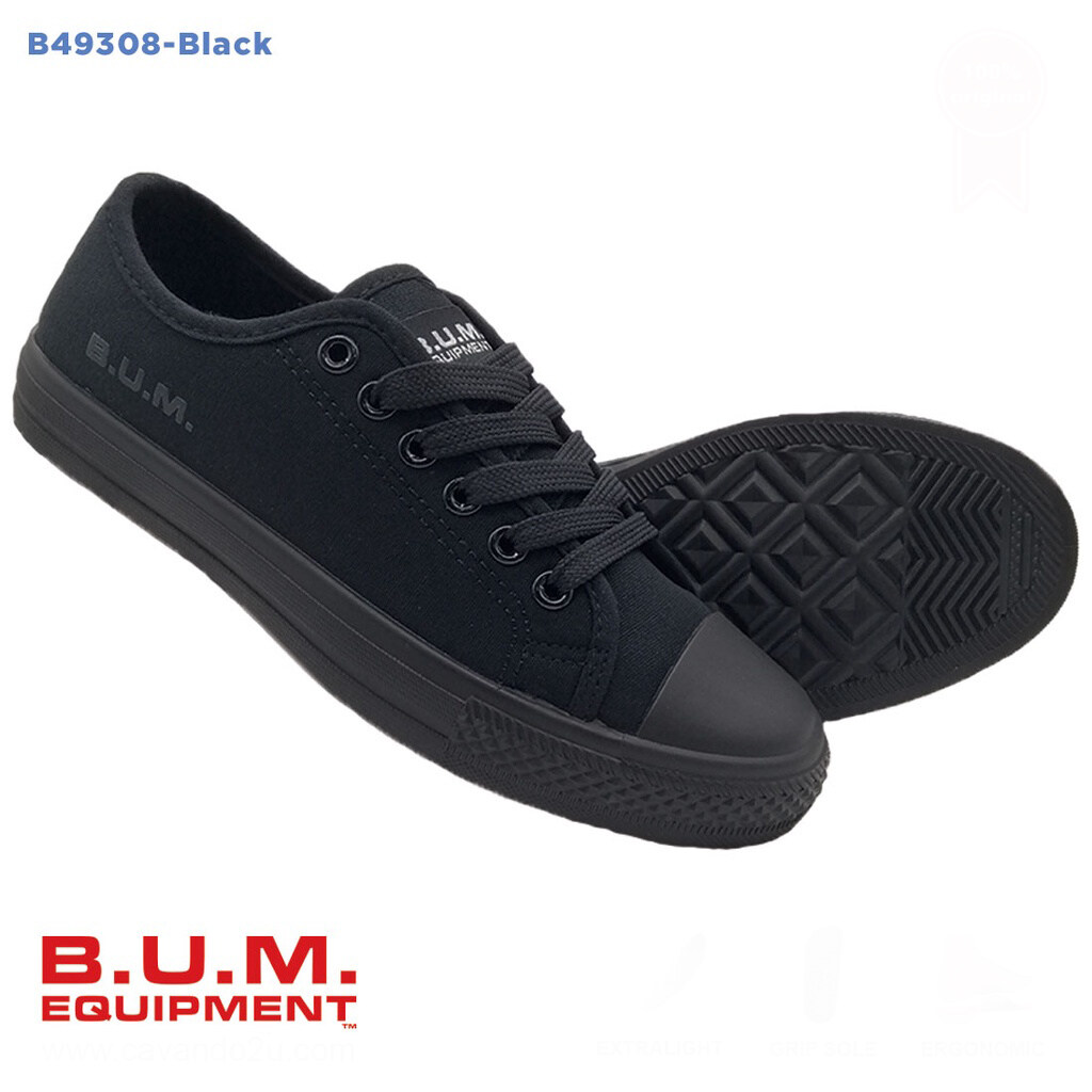 B.U.M Women Black Work / School two way Sneaker Shoes Extra Size Big Size - B49308