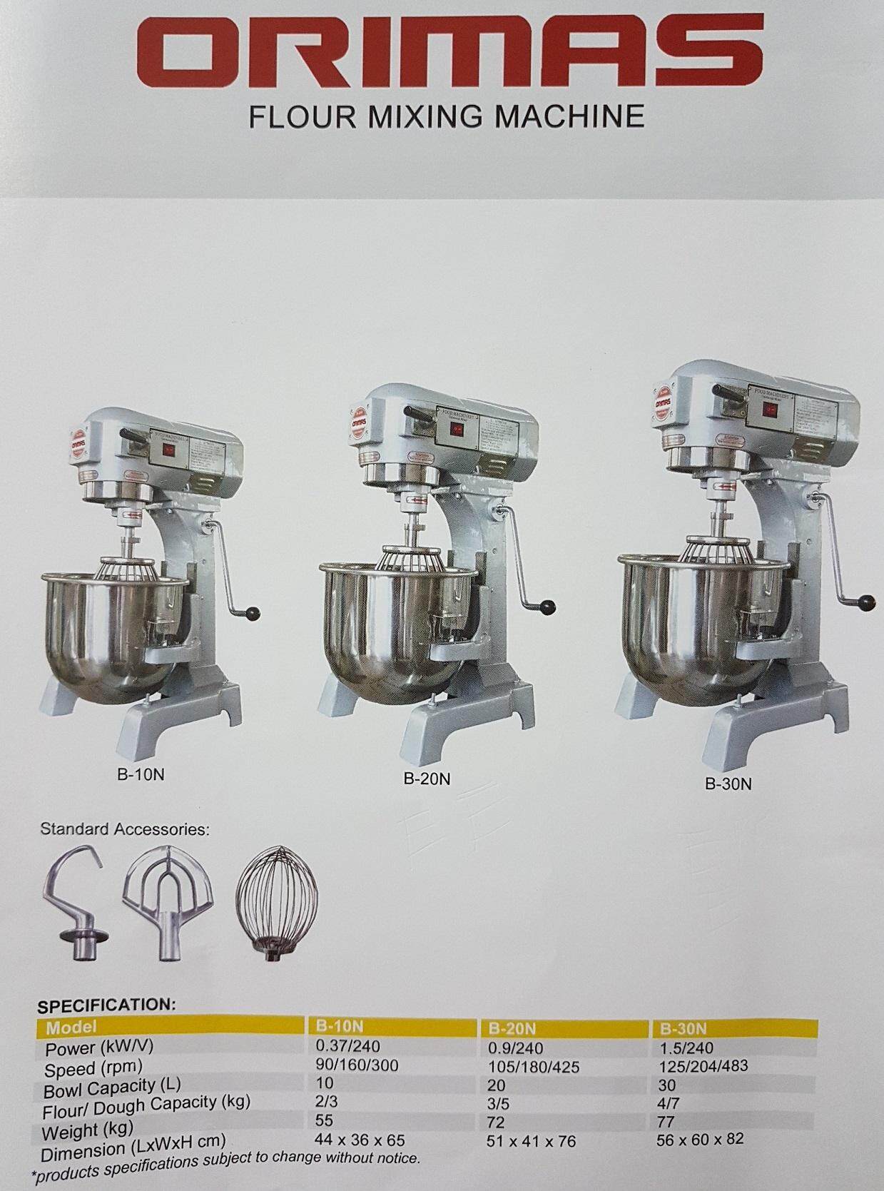 Bakery Food Flour Mixer Mixing Mix Spiral Food Horizontal Dough Bowl 