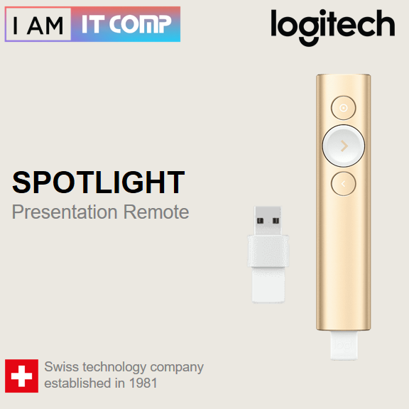 Logitech Spotlight Wireless Presentation Remote - Gold