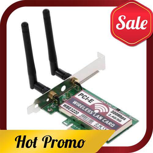 Wireless LAN Card WiFi Network Card with High-gain Antennas AP Function 300M PCI-E Adapter Card (Standard)