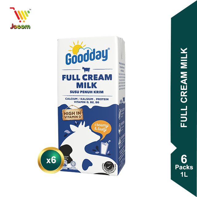 Goodday UHT Full Cream Milk (6 x 1L) [KL & Selangor Delivery Only]