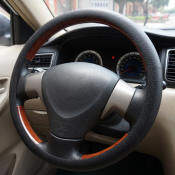 Universal Silicone Leather Texture Car Steering Wheel Cover by OEM