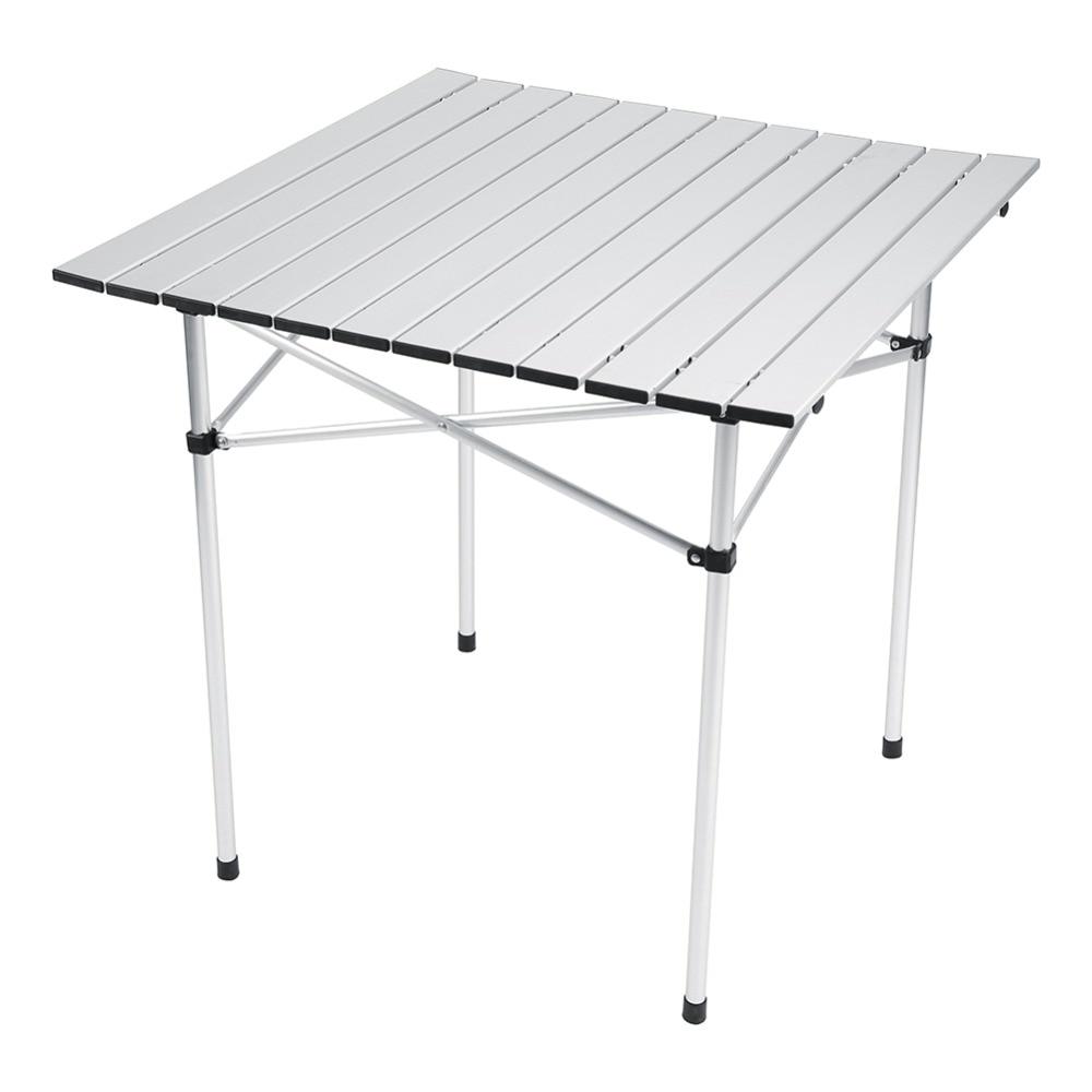 Portable Aluminium Lightweight Roll Up Fold Away Fishing Camping Table with Bag 70*70*70cm ราคา 3,180 บาท*ส่งฟรี