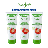 [Bundle of 3] Eversoft Tomato Cleanser Foam 195g | Renewal & Regeneration Skin | 100% Organic Plant Actives