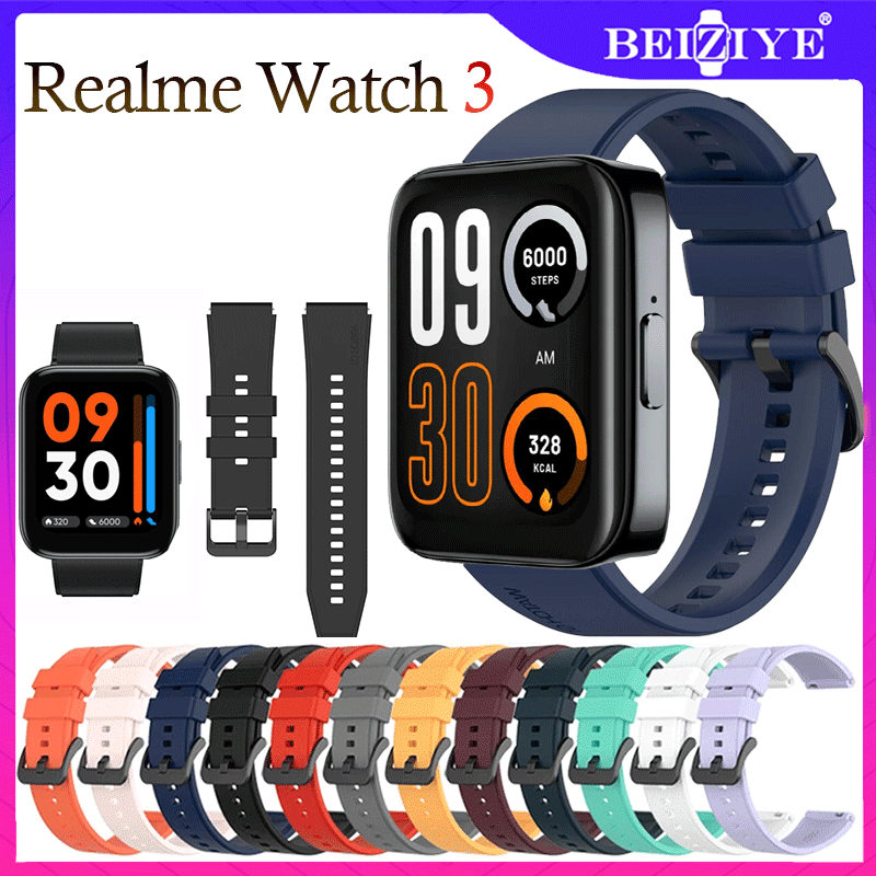 Realme Watch 3 đồng hồ thông minh silicon mềm thay thế phụ kiện dây đeo