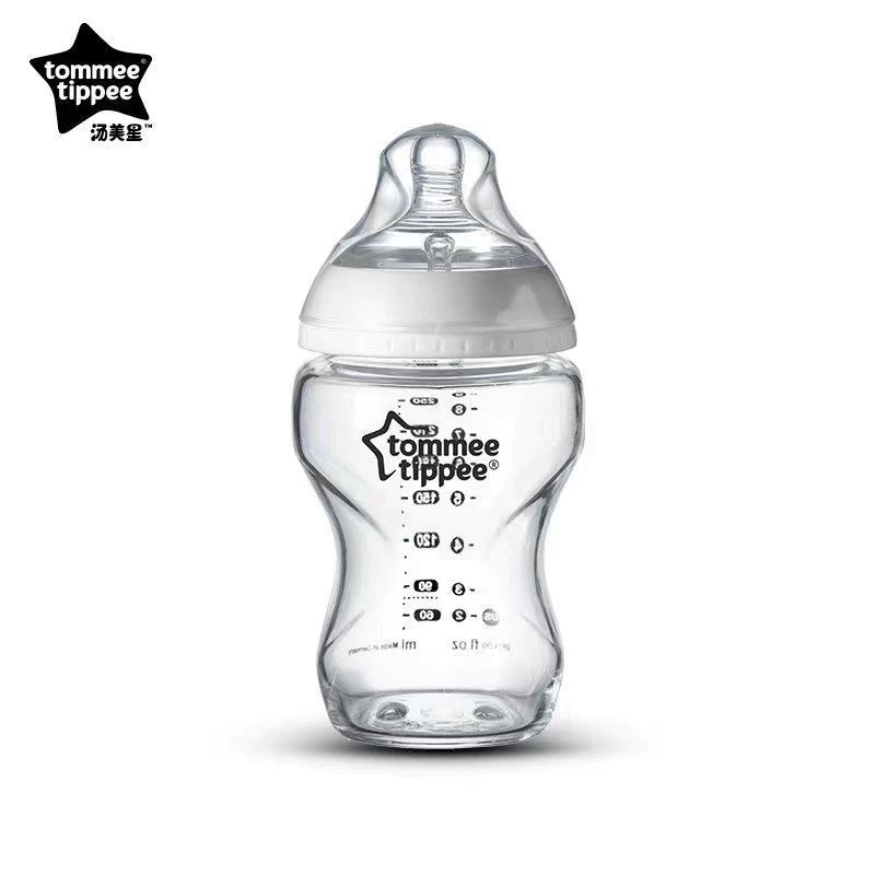Tommee Tippee Closer to Nature Pure Glass Bottle Wide Neck Baby Bottle 5oz/9oz