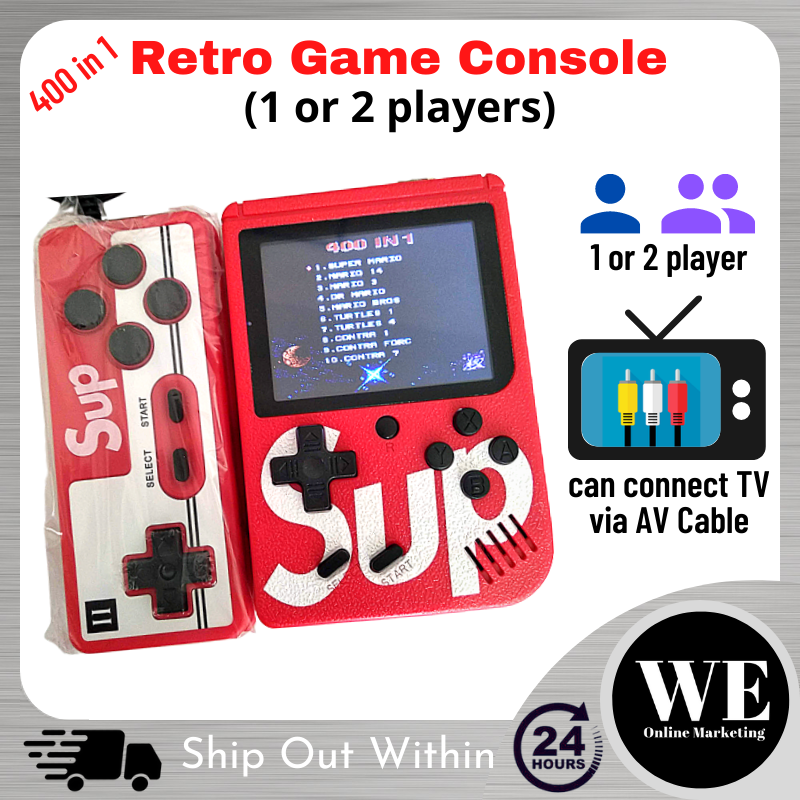 (Ready Stock) 2 Player 400in1 Portable Retro Game Console - Mini SUP Gameboy Classic Game 3inch Colour Screen Childhood Toys Super Mario