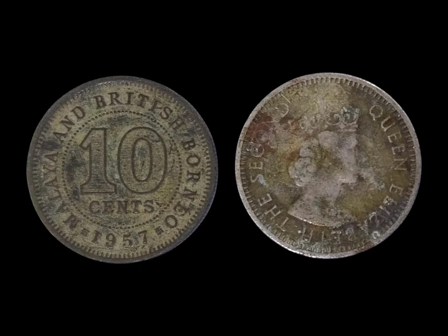 Coin Lama～马来亚 女王 Malaya Queen 10 Cents (Random Year) (Condition VF / Tak Cantik) (1Pcs Price) (Original Coin) (Syiling Asli)