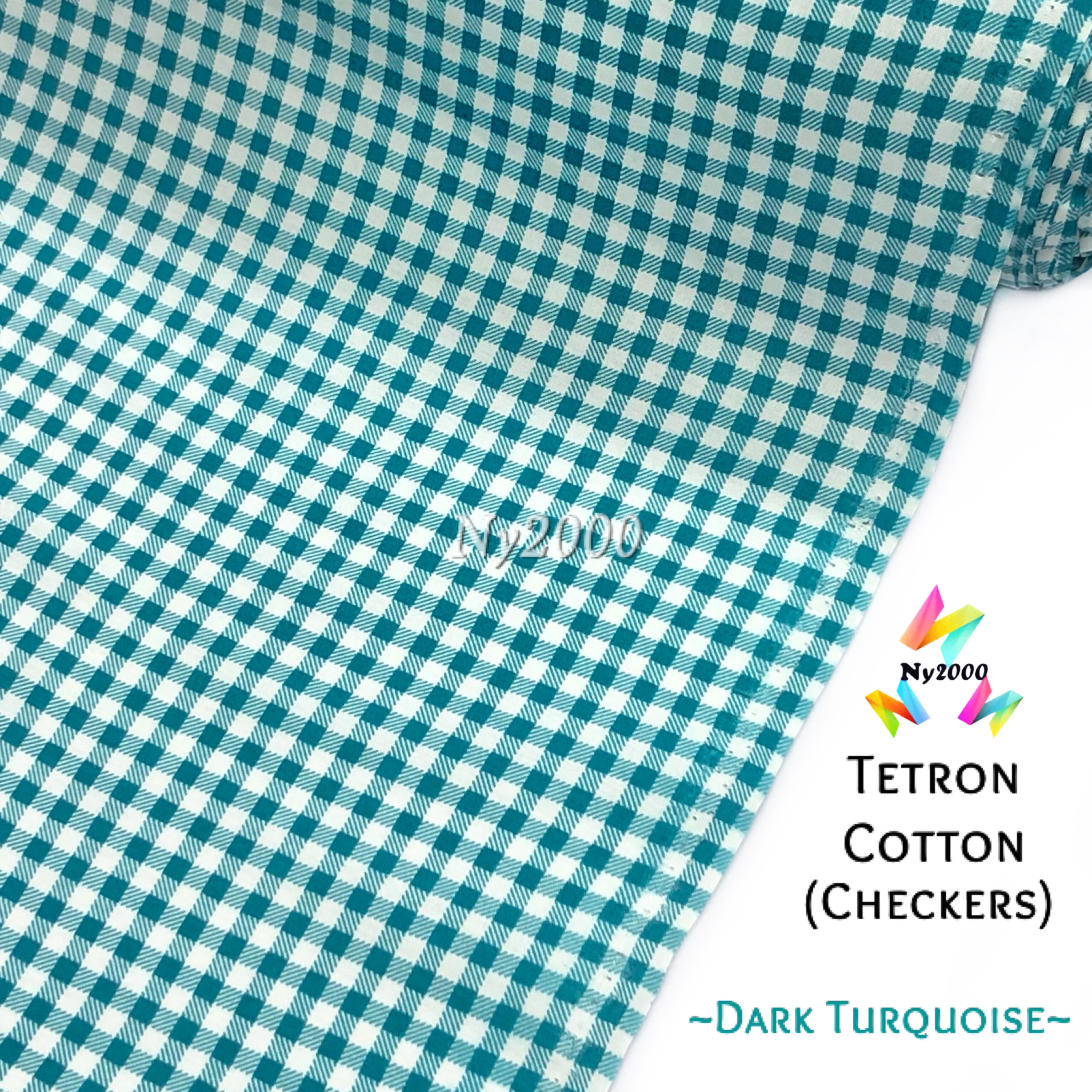 5mm Small Checker Tetron Cotton (Polyester) Fabric [48 inch wide]