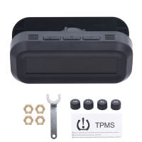 4 Types Solar/USB Powered Tire Pressure Monitoring System Tire Temperature Monitor Car TPMS Auto Security Alarm Systems