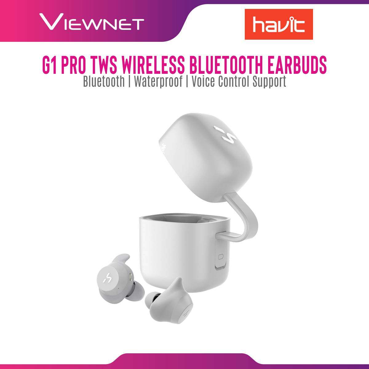 Havit G1 / G1 Pro IPX5 Waterproof TWS True Wireless Sports Bluetooth V5.0 Earphone Stereo Earbuds With 720mAh Charging Case Microphone Voice Control One-key SIRI Features