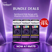 [Bundle] Sambucol Black Elderberry Kids With Vitamin C & Zinc Syrup (120ml) x3