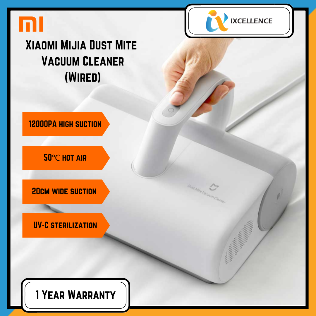 [IX] Xiaomi Mijia Wired Mite Removal Vacuum Cleaner Handheld 12000Pa Anti-dust Mites Remover MJCMY01DY