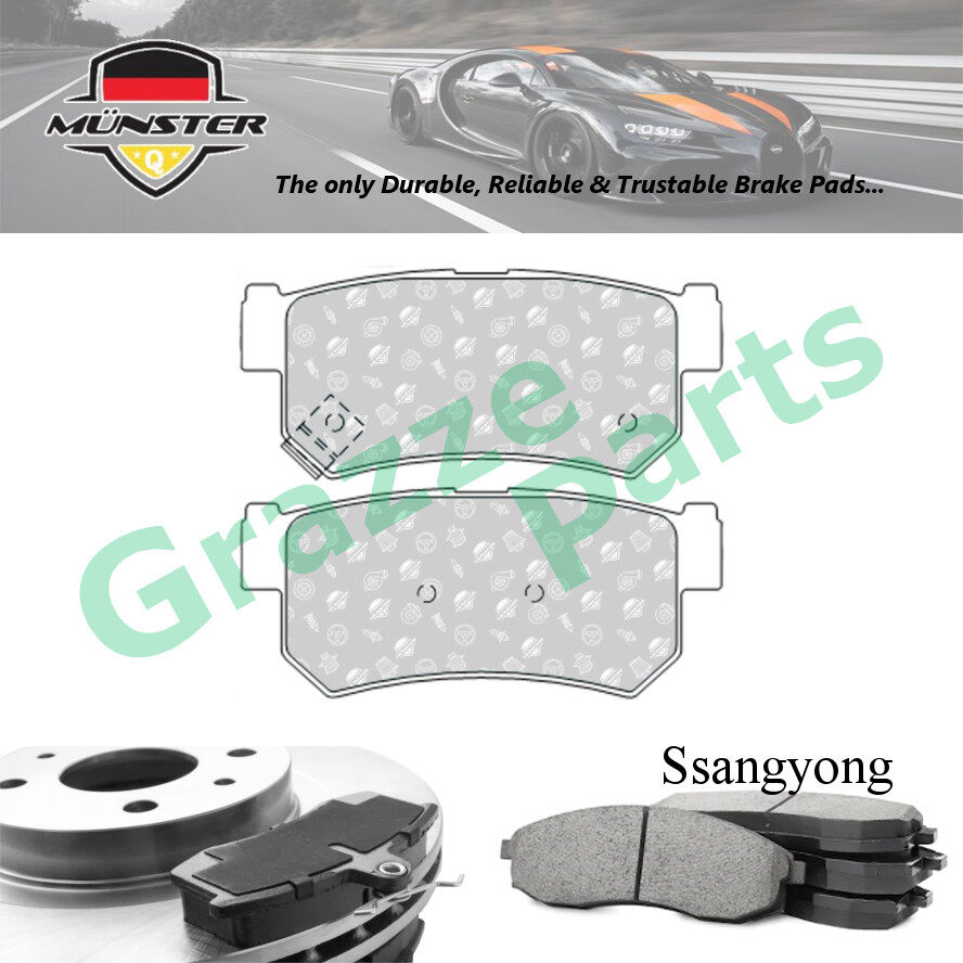 Münster Disc Brake Pad Rear for Ssangyong Actyon Sport I QJ Pickup 2.0 Xdi XV...