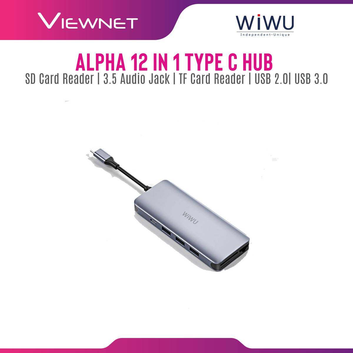 WIWU ALPHA 12-in-1 Aluminum Alloy Multi-function Type-C HUB