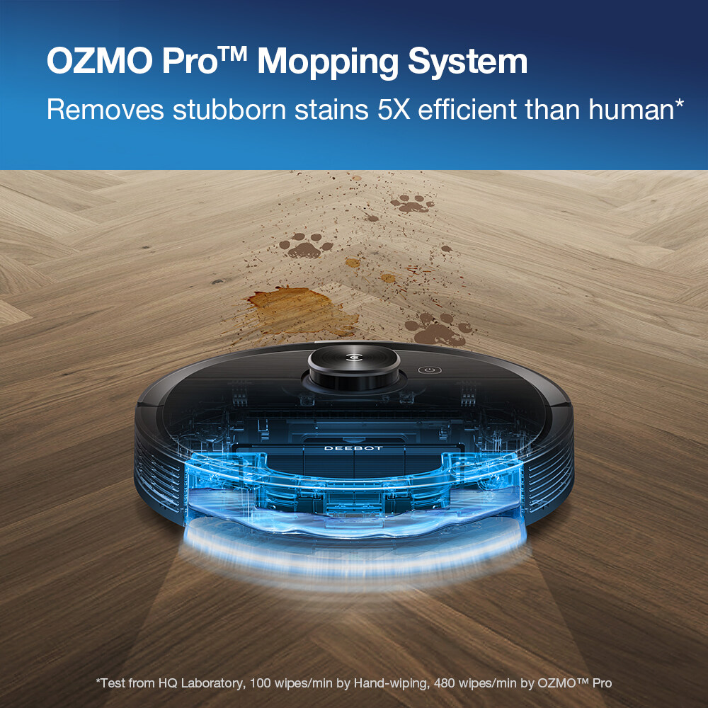 ECOVACS DEEBOT OZMO T8AIVI Robot Vacuum Cleaner withã€Upgraded AIVItm Technology&OZMO Pro Oscillating Moppingã€‘ Powered Electrical 480times/min, Intelligent Robotic Vacuum and Portable Cordless Handheld Vacuum[Local Shipping&I Year Waranty]
