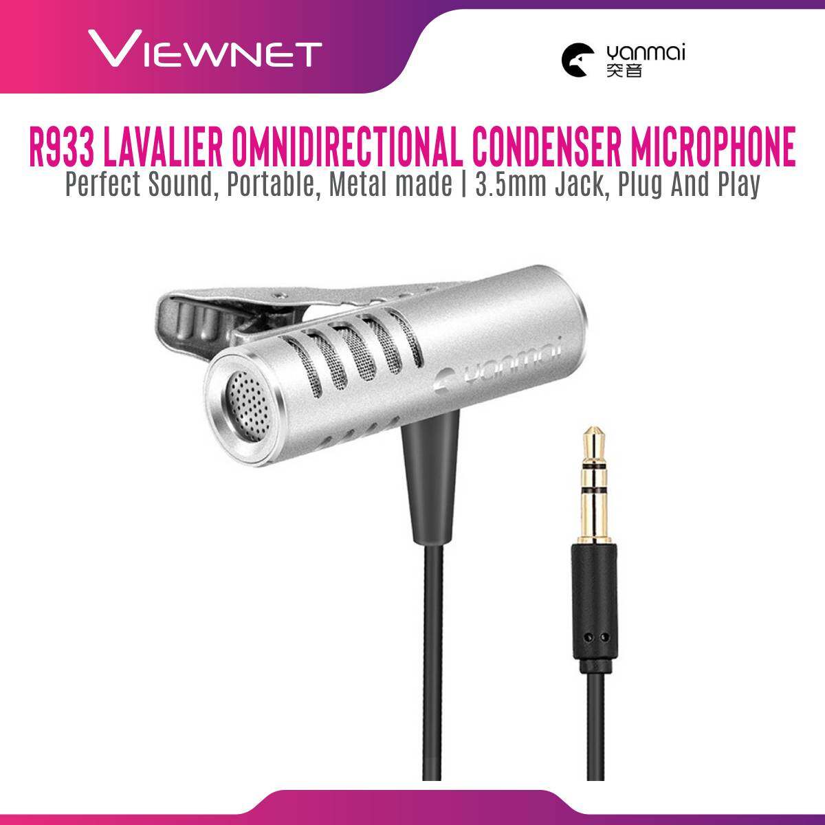 Yanmai R933 Lavalier Omnidirectional Condenser Microphone For PC Phone Camera