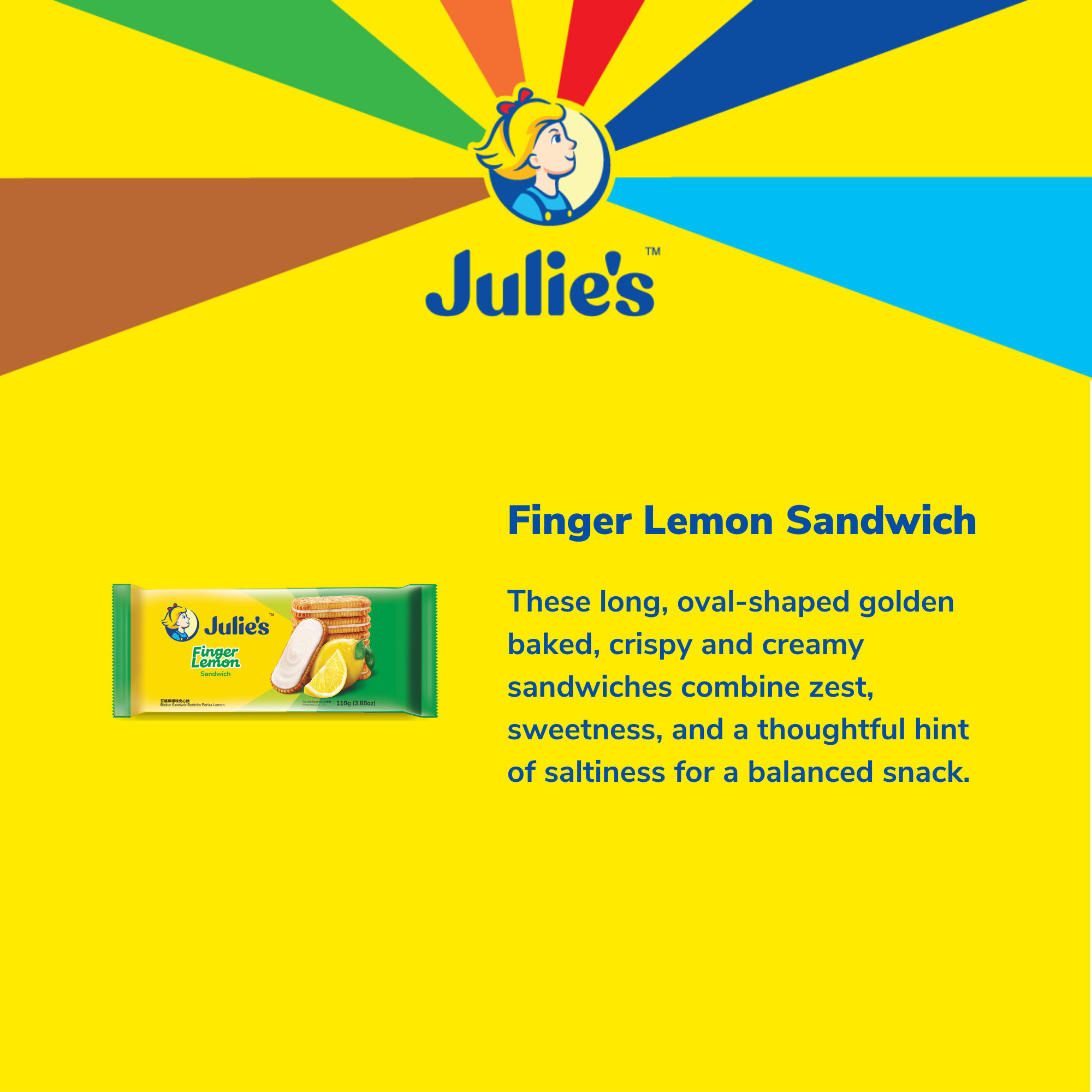 Julie's Finger Lemon Sandwich 110g x 1 pack